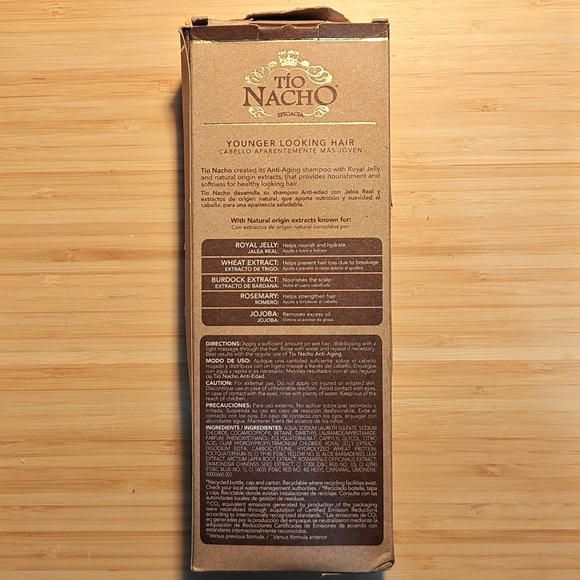 TIO NACHO SHAMPOO ANTI-AGING 10X ROYAL JELLY REVITALIZING 14FL - Picture 2 of 2